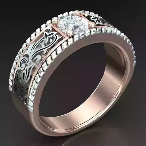 Modern Men Ring 3D CAD File 4MR098