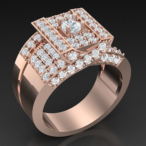 Modern Men Ring 3D CAD File 4MR097 3D print model