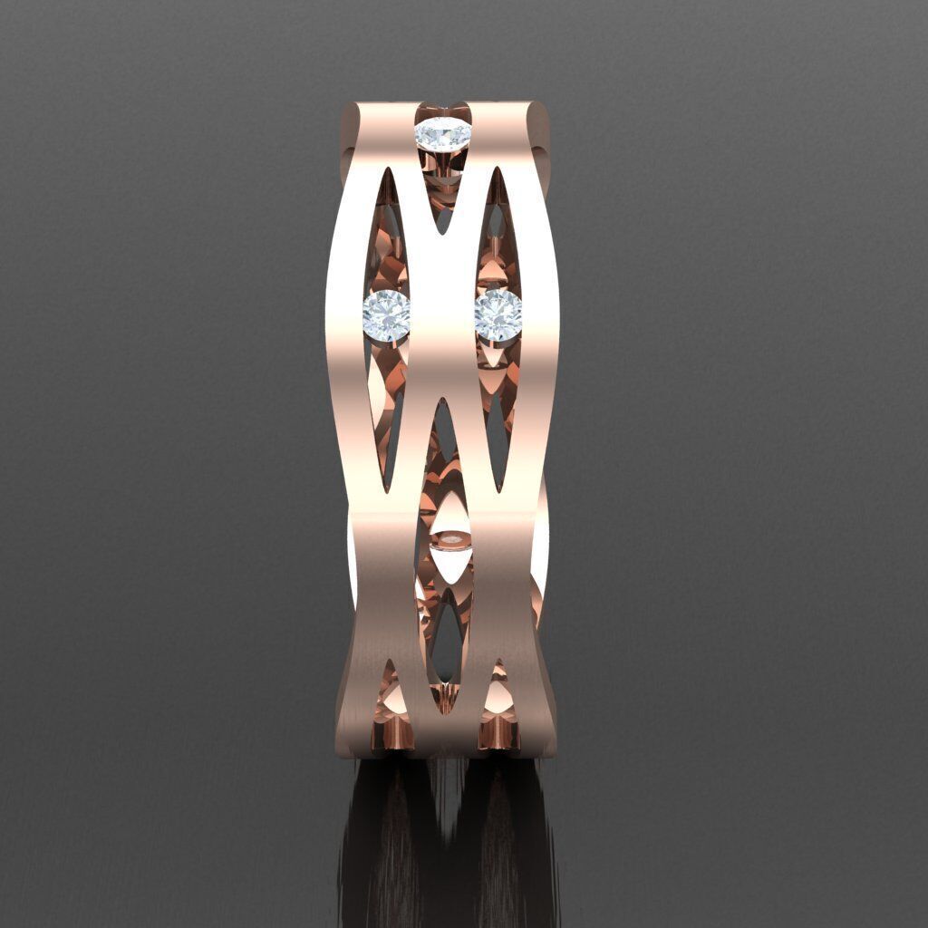 Modern Men Ring 3D CAD File 4MR095 3D print model_11