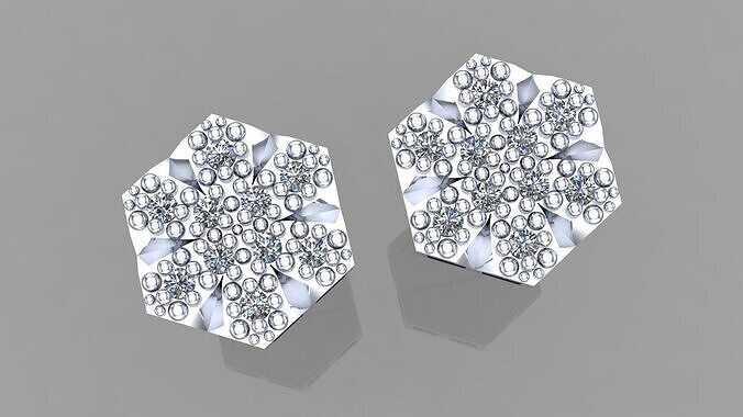 Snowflake Hexagon Earring - Brinco floco de neve Hexagonal Free 3D print model
