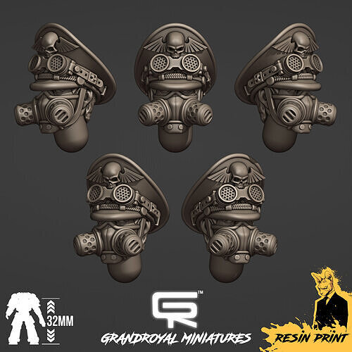 DEATH KORPS COMMANDER HEADS Product Code  DKCH1 3D print model