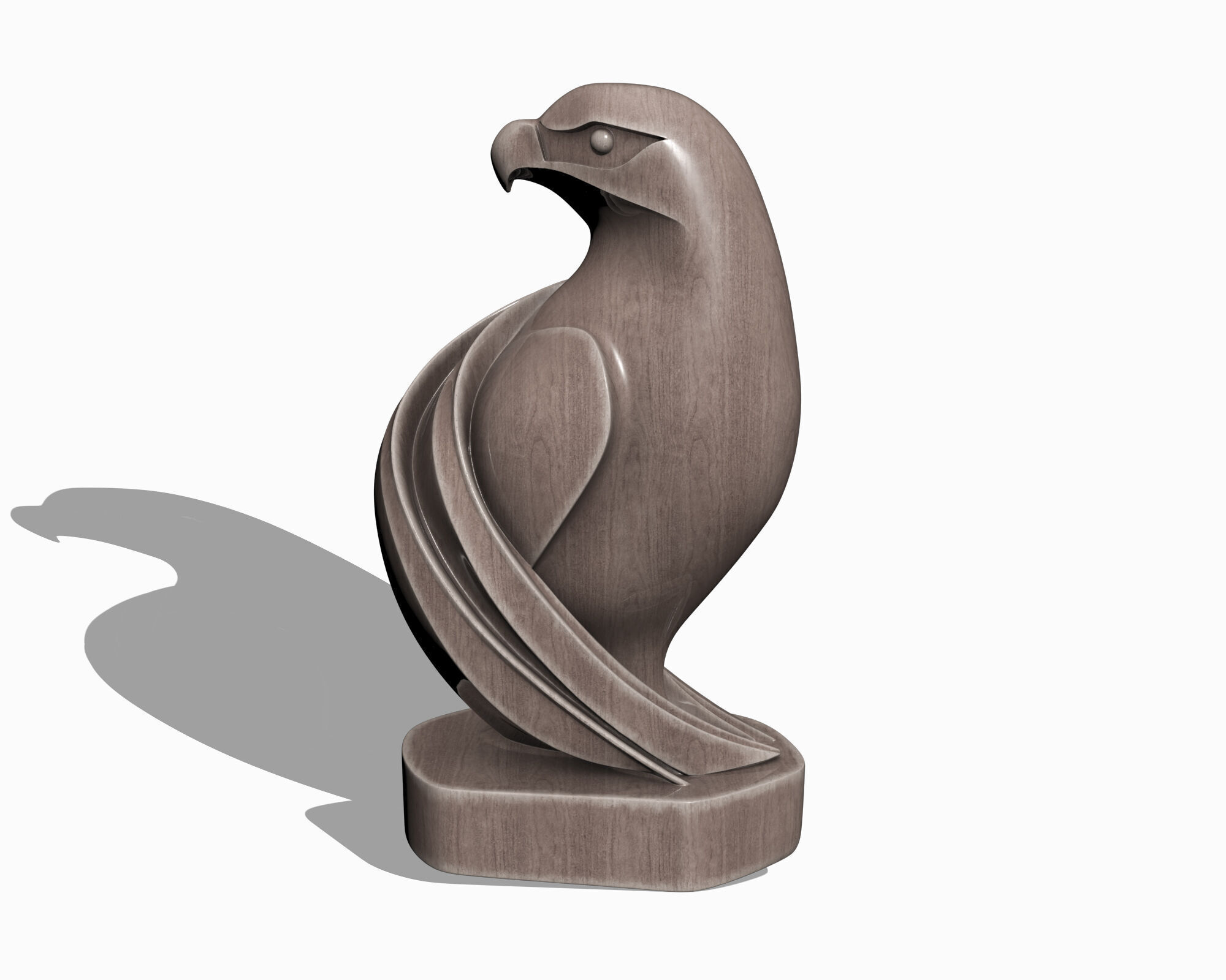 ABSTRACT SCULPTURE EAGLE BUST 3D print model_3