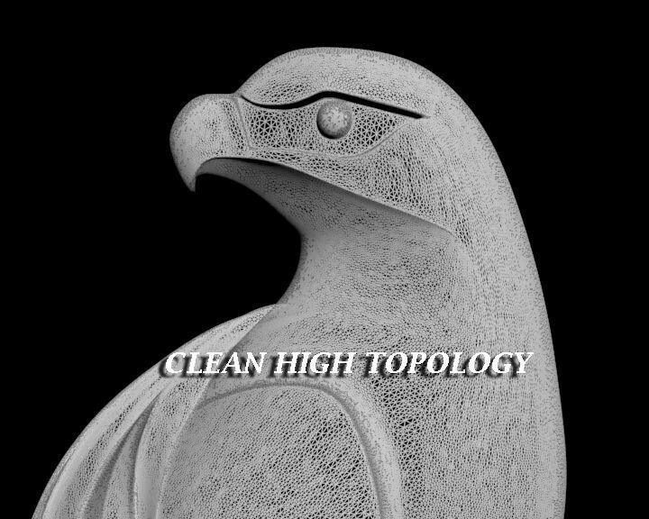 ABSTRACT SCULPTURE EAGLE BUST 3D print model_1