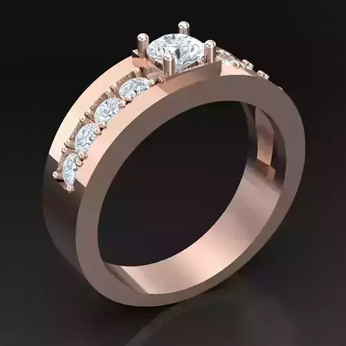 Modern Men Ring 3D CAD File 4MR093