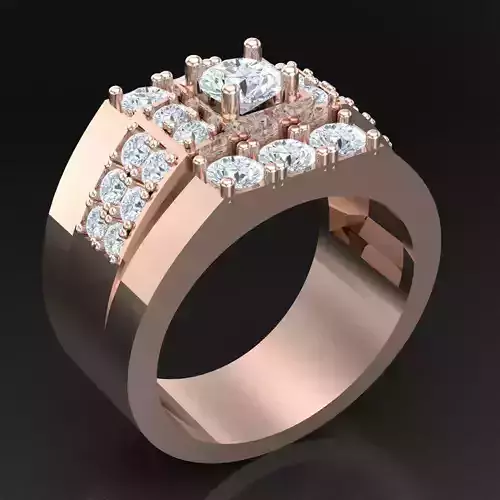 Modern Men Ring 3D CAD File 4MR092