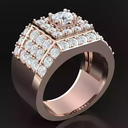 Modern Men Ring 3D CAD File 4MR090