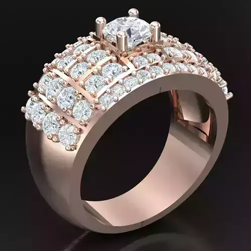 Modern Men Ring 3D CAD File 4MR089