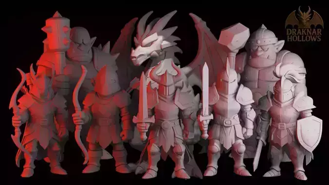 Epic RPG Miniatures Bundle Draknar Hollows Collection