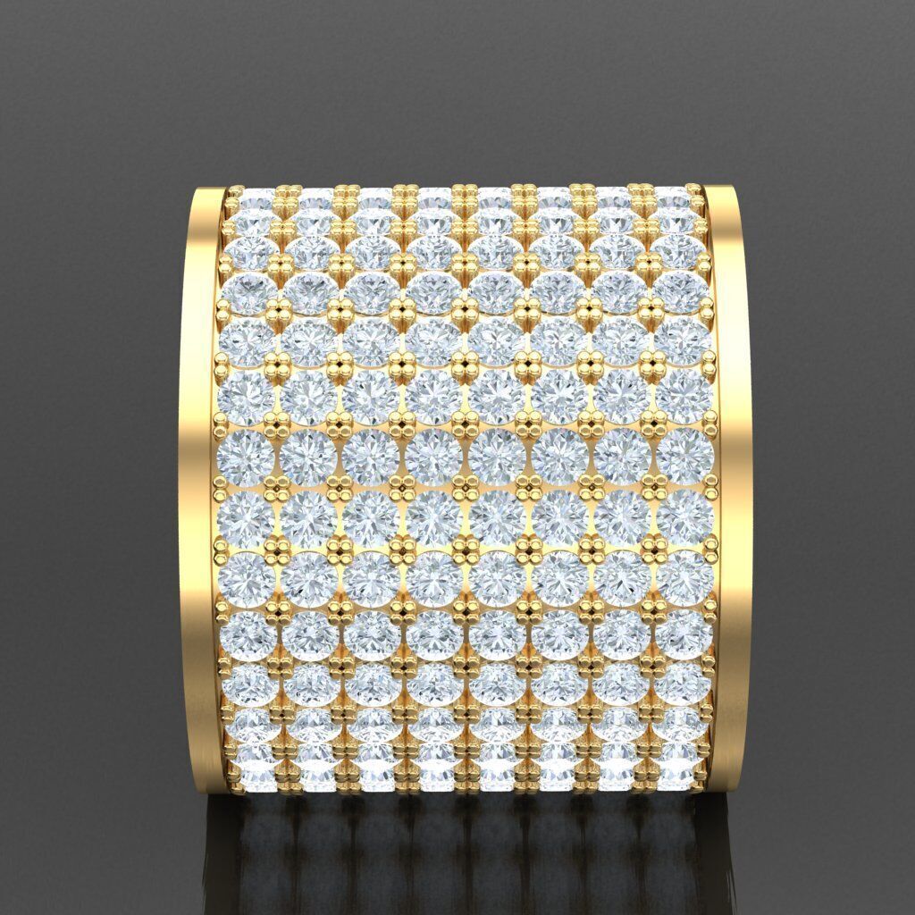 Modern Men Ring 3D CAD File 4MR085 3D print model_12