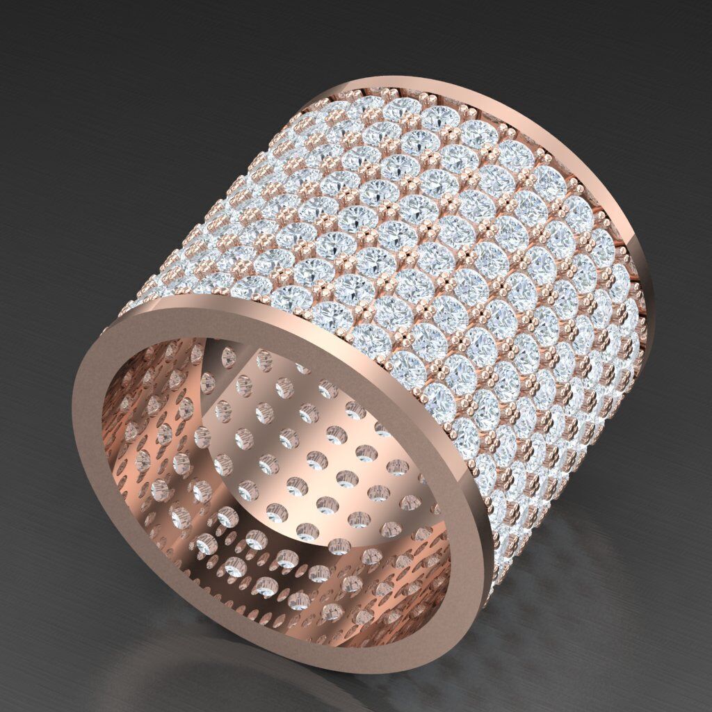 Modern Men Ring 3D CAD File 4MR085 3D print model_5