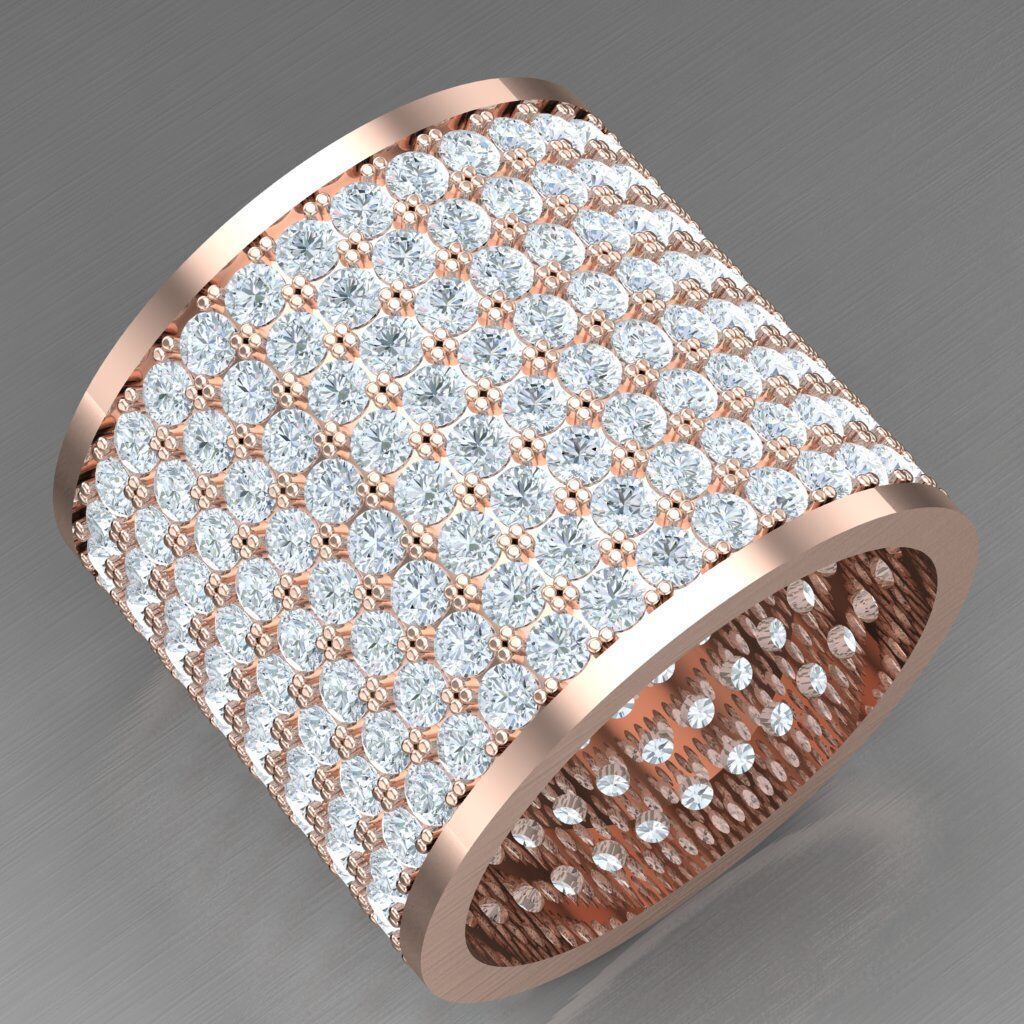 Modern Men Ring 3D CAD File 4MR085 3D print model_10