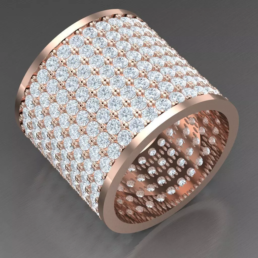 Modern Men Ring 3D CAD File 4MR085 3D print model_0