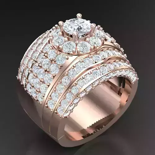 Modern Men Ring 3D CAD File 4MR084