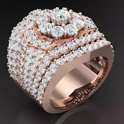 Modern Men Ring 3D CAD File 4MR083