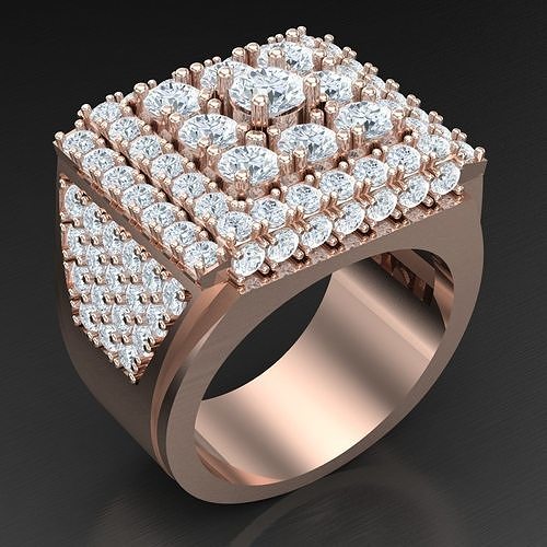 Modern Men Ring 3D CAD File 4MR082 3D print model