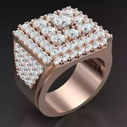 Modern Men Ring 3D CAD File 4MR082