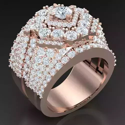 Modern Men Ring 3D CAD File 4MR080