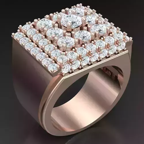 Modern Men Ring 3D CAD File 4MR079