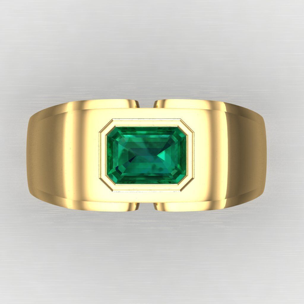 Modern Men Ring 3D CAD File 4MR078 3D print model_10