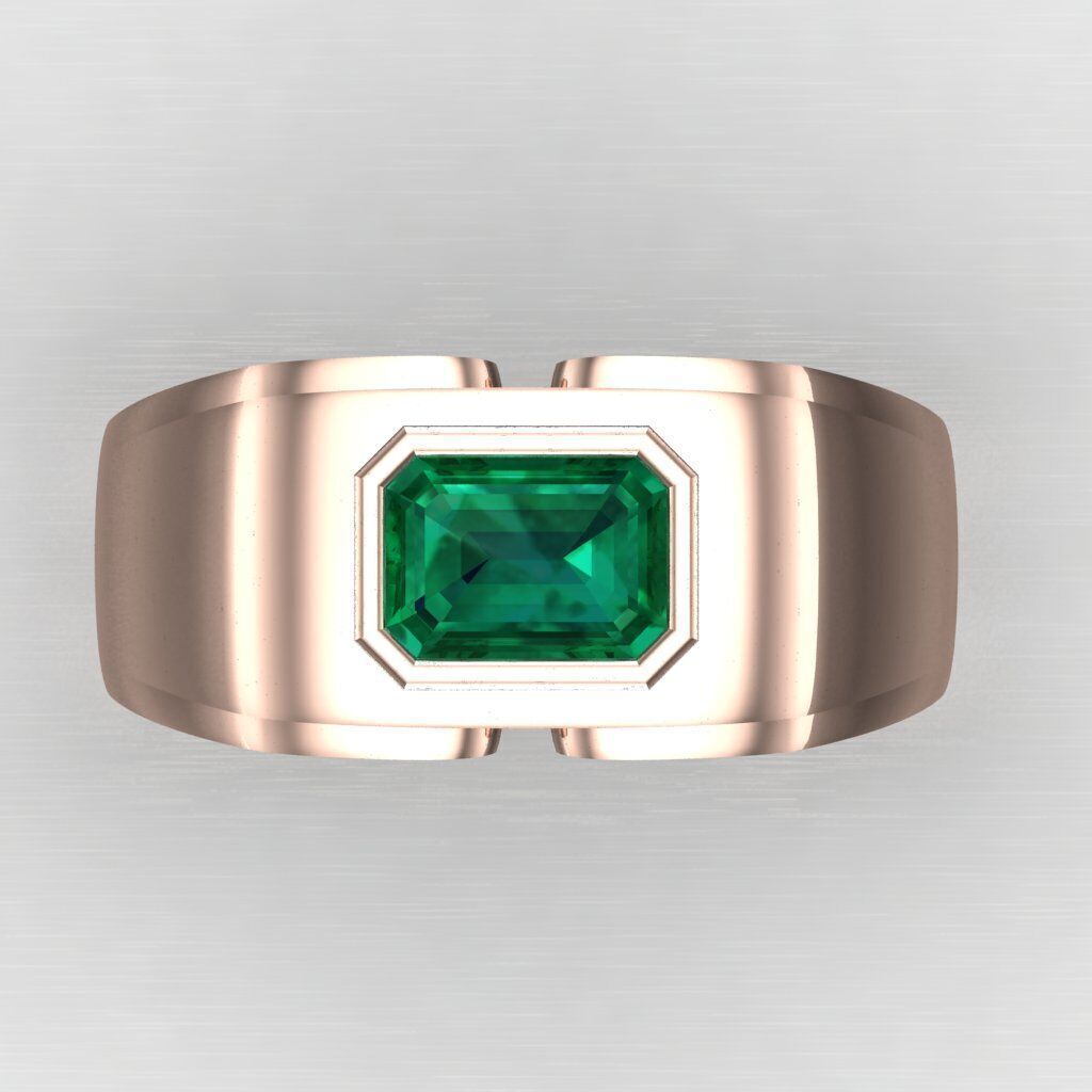 Modern Men Ring 3D CAD File 4MR078 3D print model_9