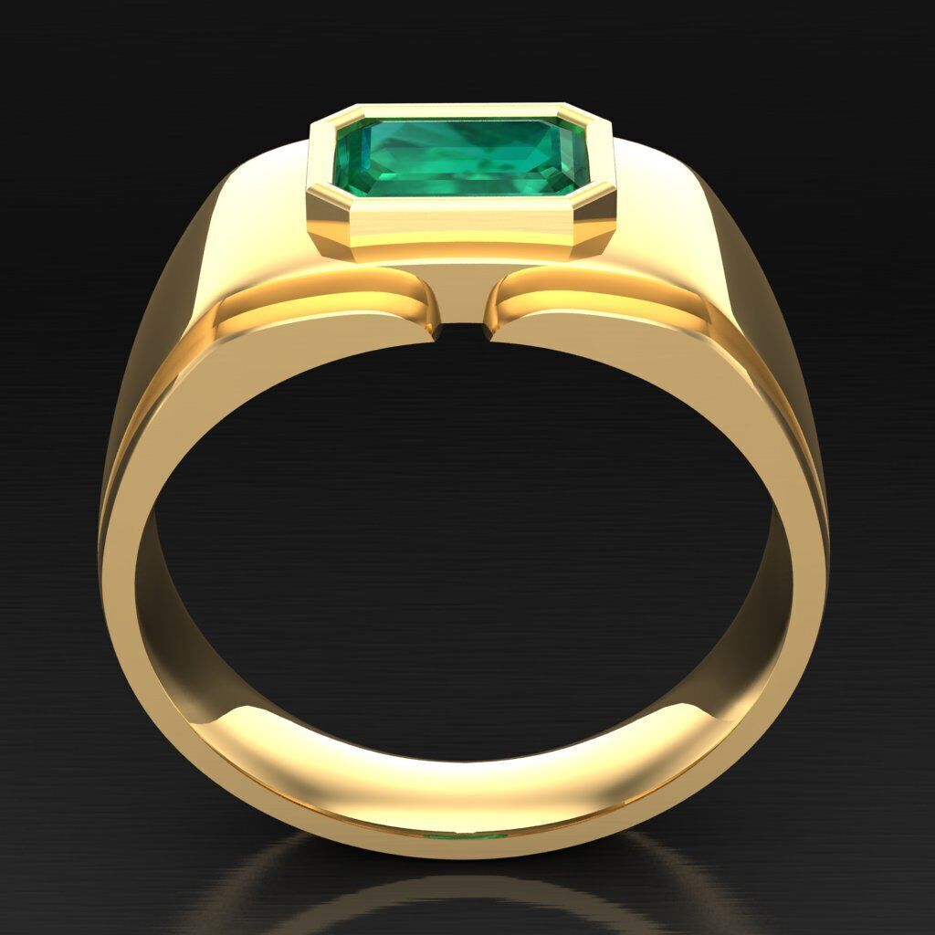Modern Men Ring 3D CAD File 4MR078 3D print model_3