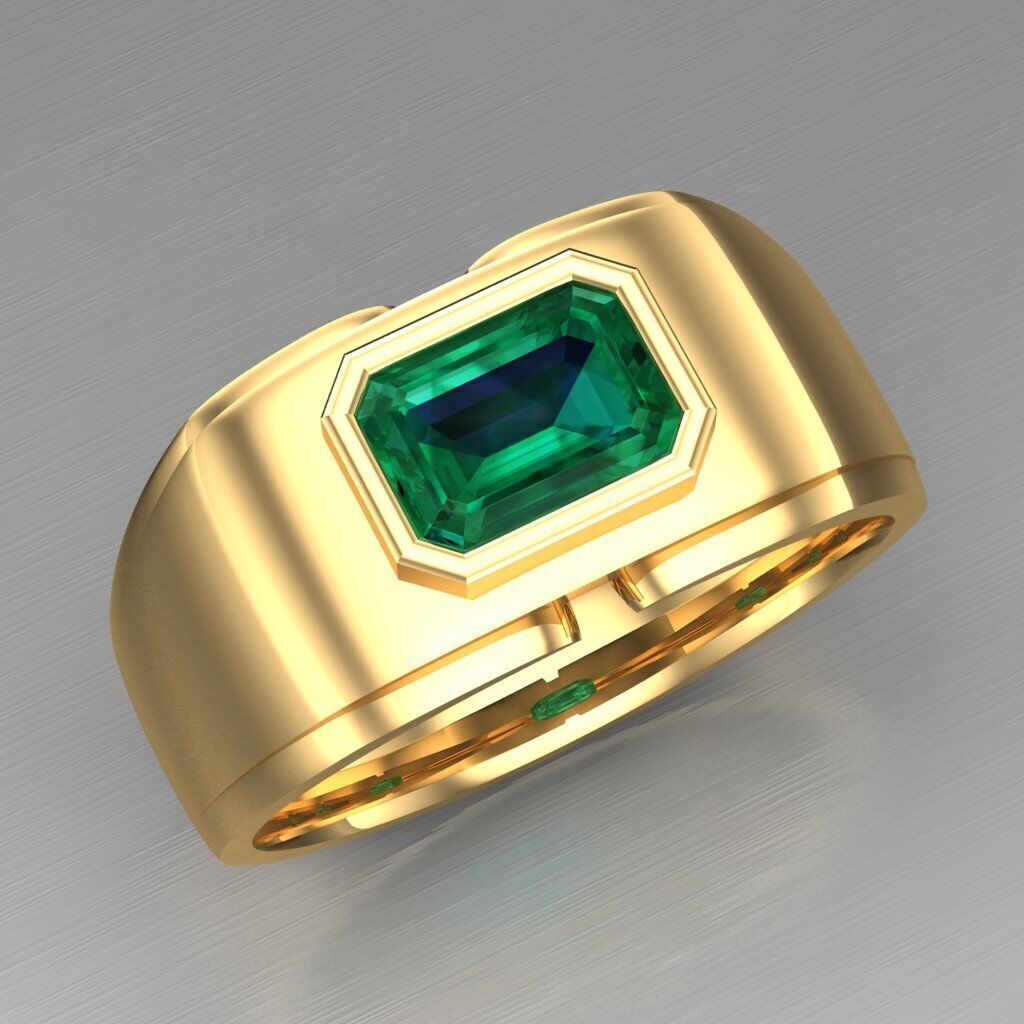 Modern Men Ring 3D CAD File 4MR078 3D print model_5