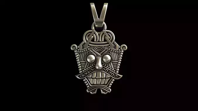 Loki mask pendant