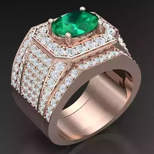 Modern Men Ring 3D CAD File 4MR076