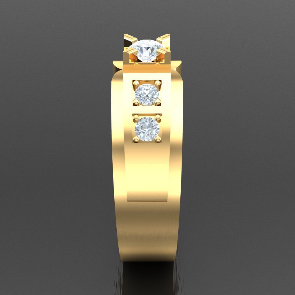 Modern Men Ring 3D CAD File 4MR074 3D print model_13