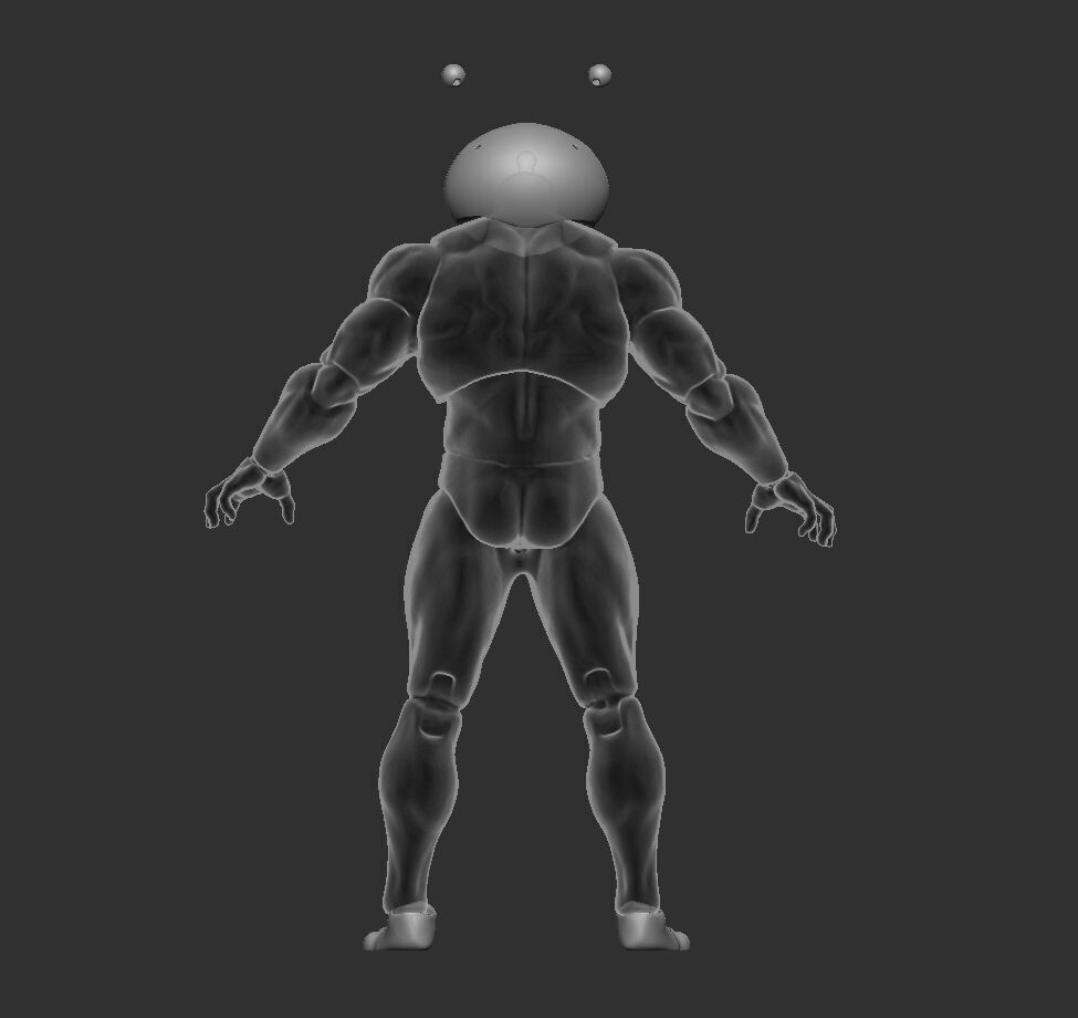 Alien Hominid Adam Figure Kit 3D print model_5