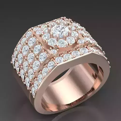 Modern Men Ring 3D CAD File 4MR069