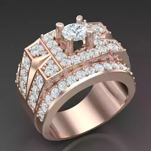 Modern Men Ring 3D CAD File 4MR068