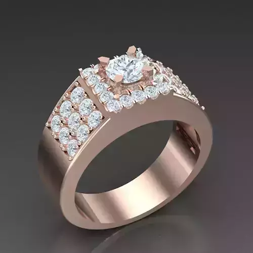 Modern Men Ring 3D CAD File 4MR067