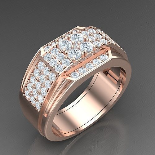 Modern Men Ring 3D CAD File 4MR065 3D print model