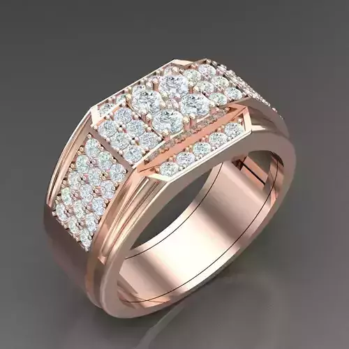 Modern Men Ring 3D CAD File 4MR065