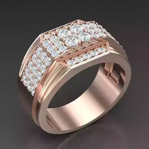 Modern Men Ring 3D CAD File 4MR064