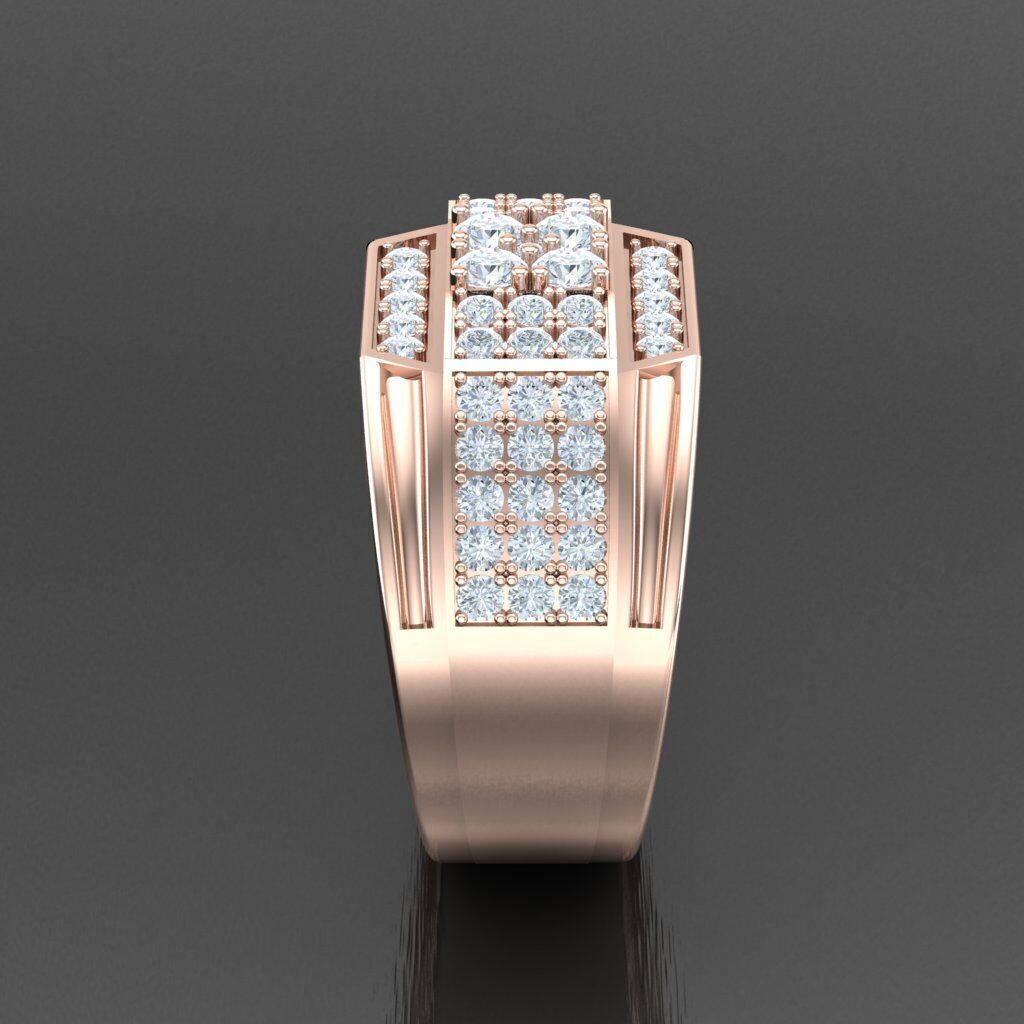 Modern Men Ring 3D CAD File 4MR064 3D print model_12