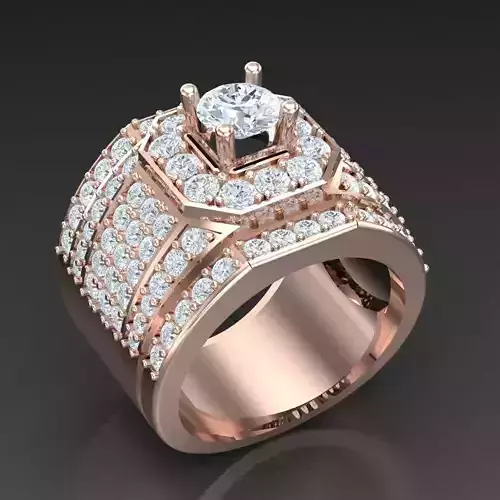 Modern Men Ring 3D CAD File 4MR060