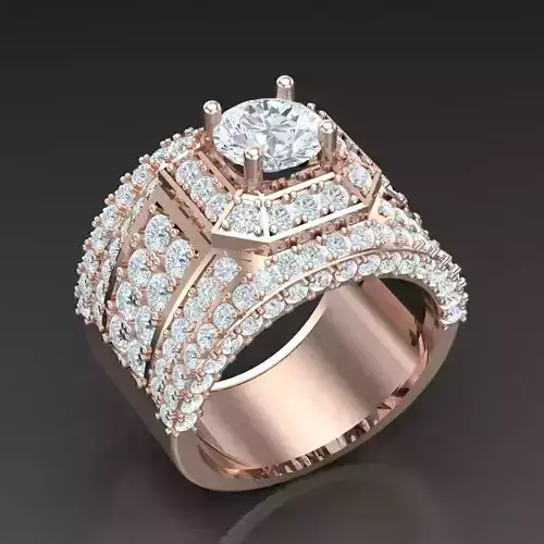 Modern Men Ring 3D CAD File 4MR059