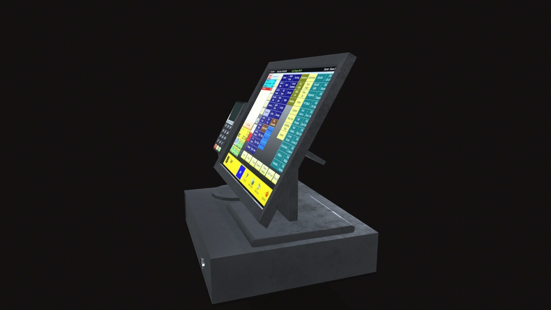 Computer Low-poly 3D model_3