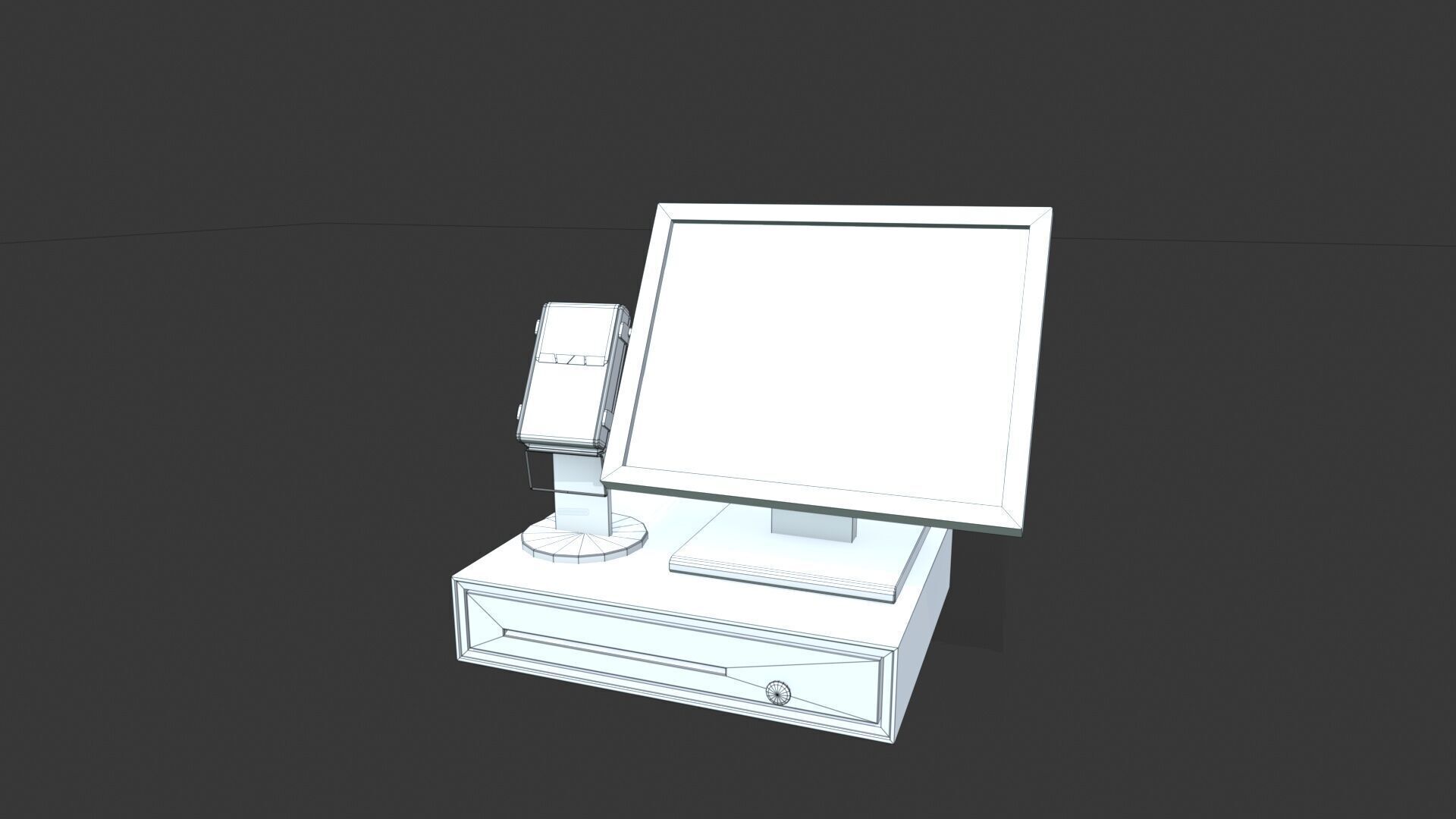 Computer Low-poly 3D model_7