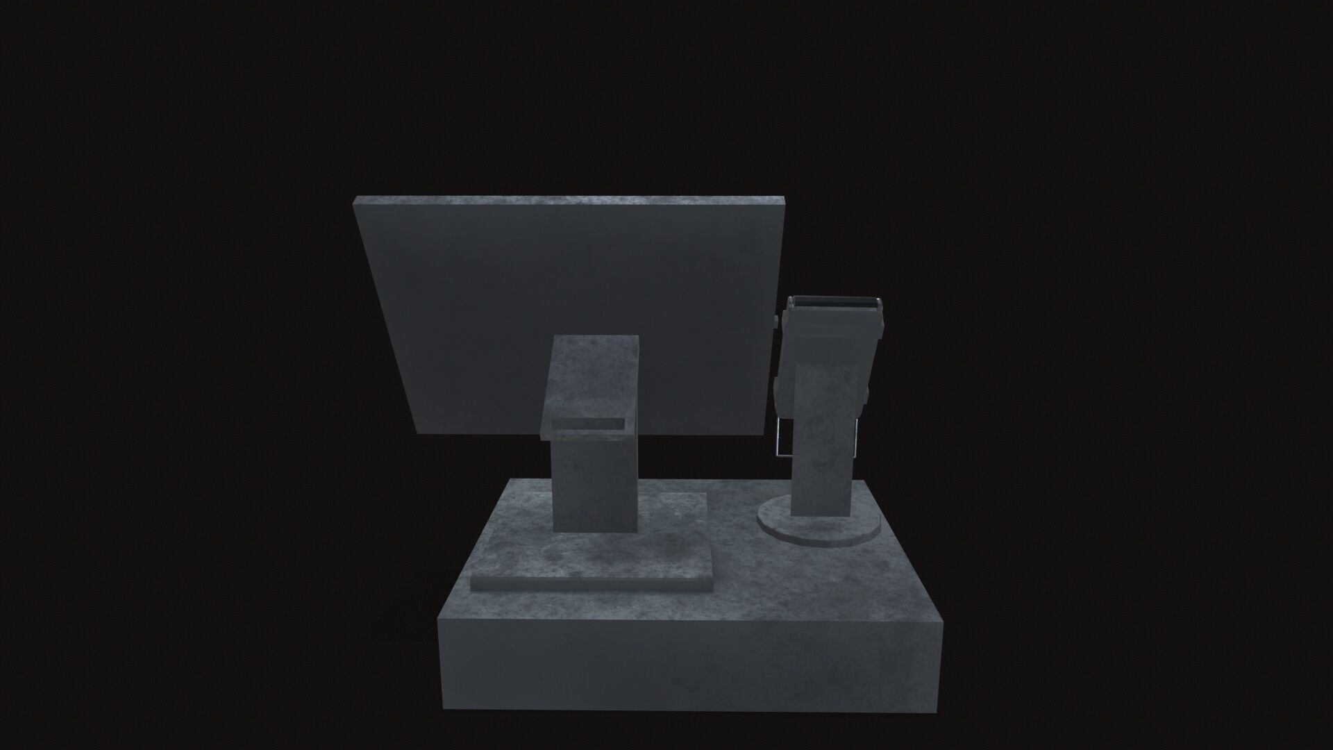 Computer Low-poly 3D model_6