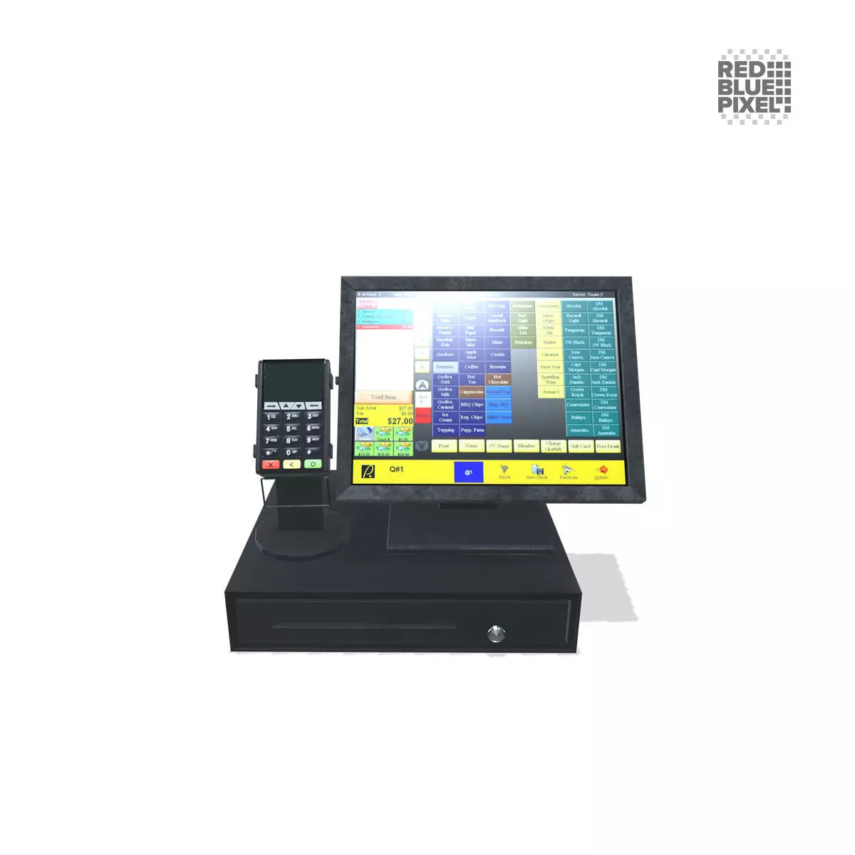 Computer Low-poly 3D model_0