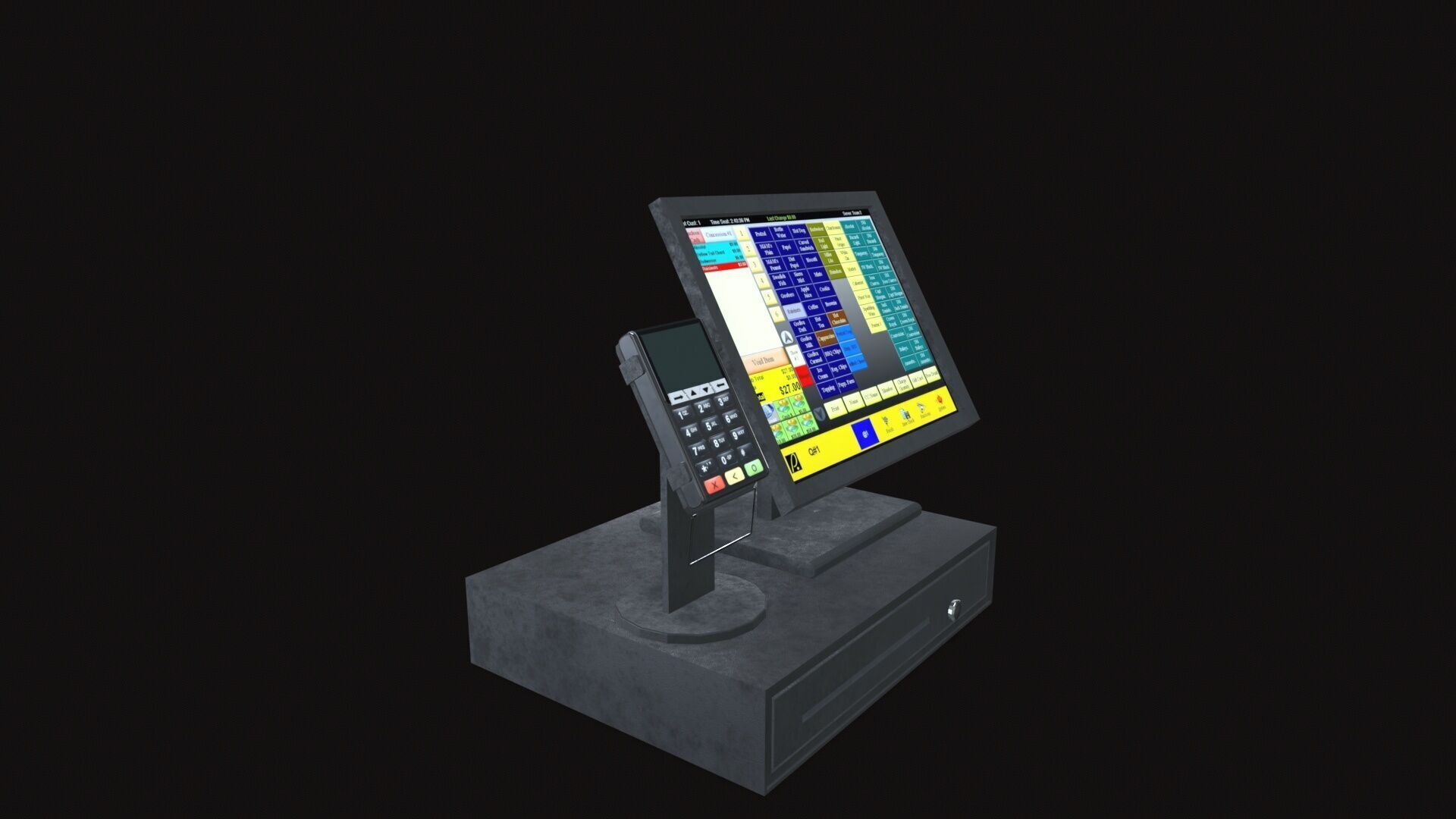 Computer Low-poly 3D model_4