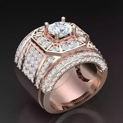 Modern Men Ring 3D CAD File 4MR056