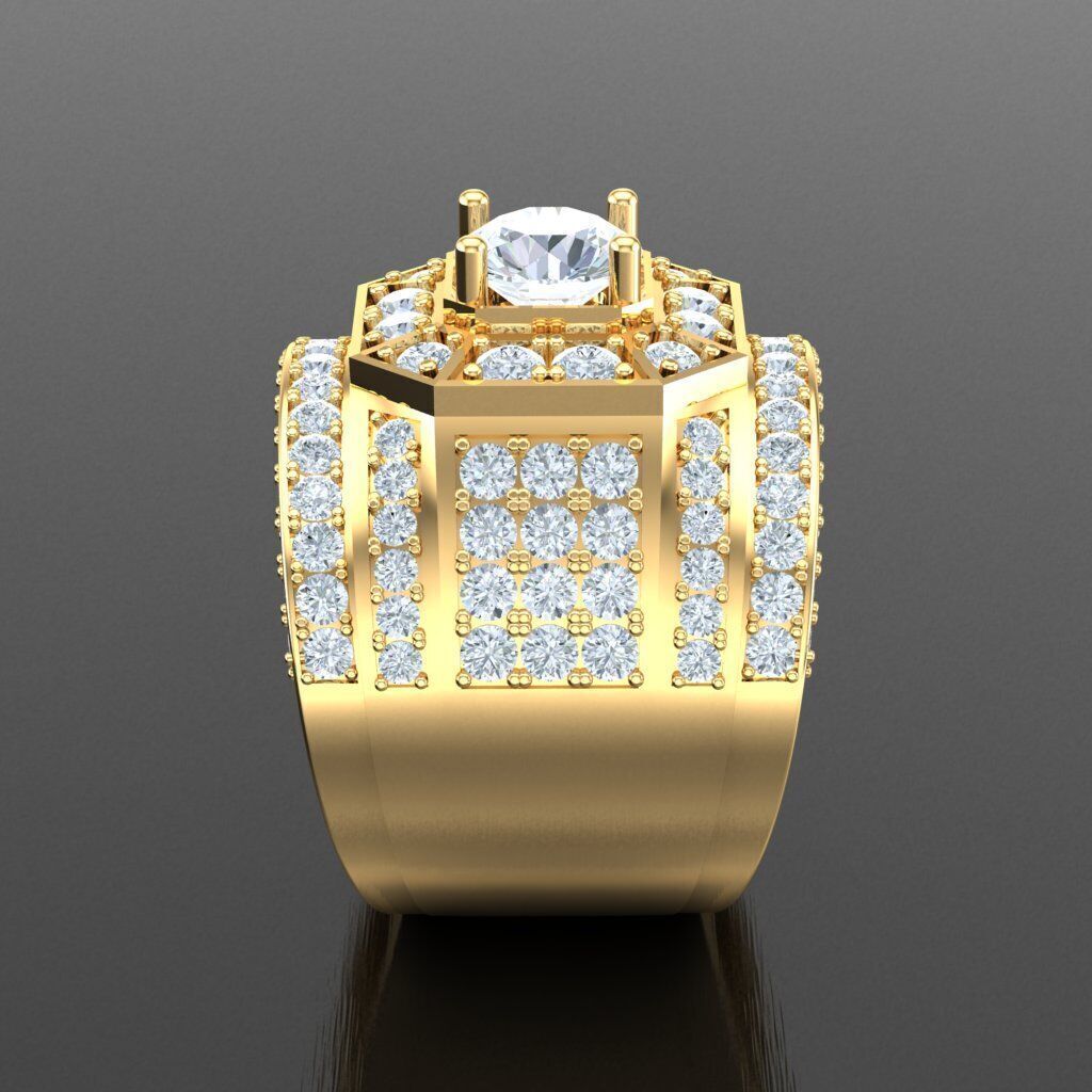 Modern Men Ring 3D CAD File 4MR056 3D print model_13