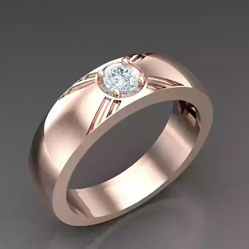 Modern Men Ring 3D CAD File 4MR055