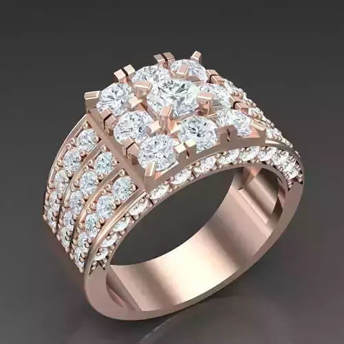 Modern Men Ring 3D CAD File 4MR051