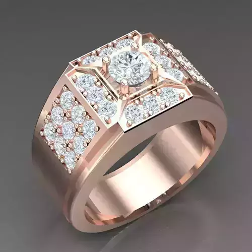 Modern Men Ring 3D CAD File 4MR049