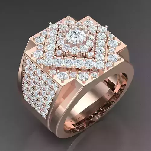 Modern Men Ring 3D CAD File 4MR048